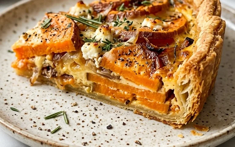 Knusprige Süßkartoffel-Quiche