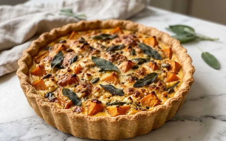 Kürbis-Salbei-Quiche: Herzhaftes Rezept zum Nachbacken