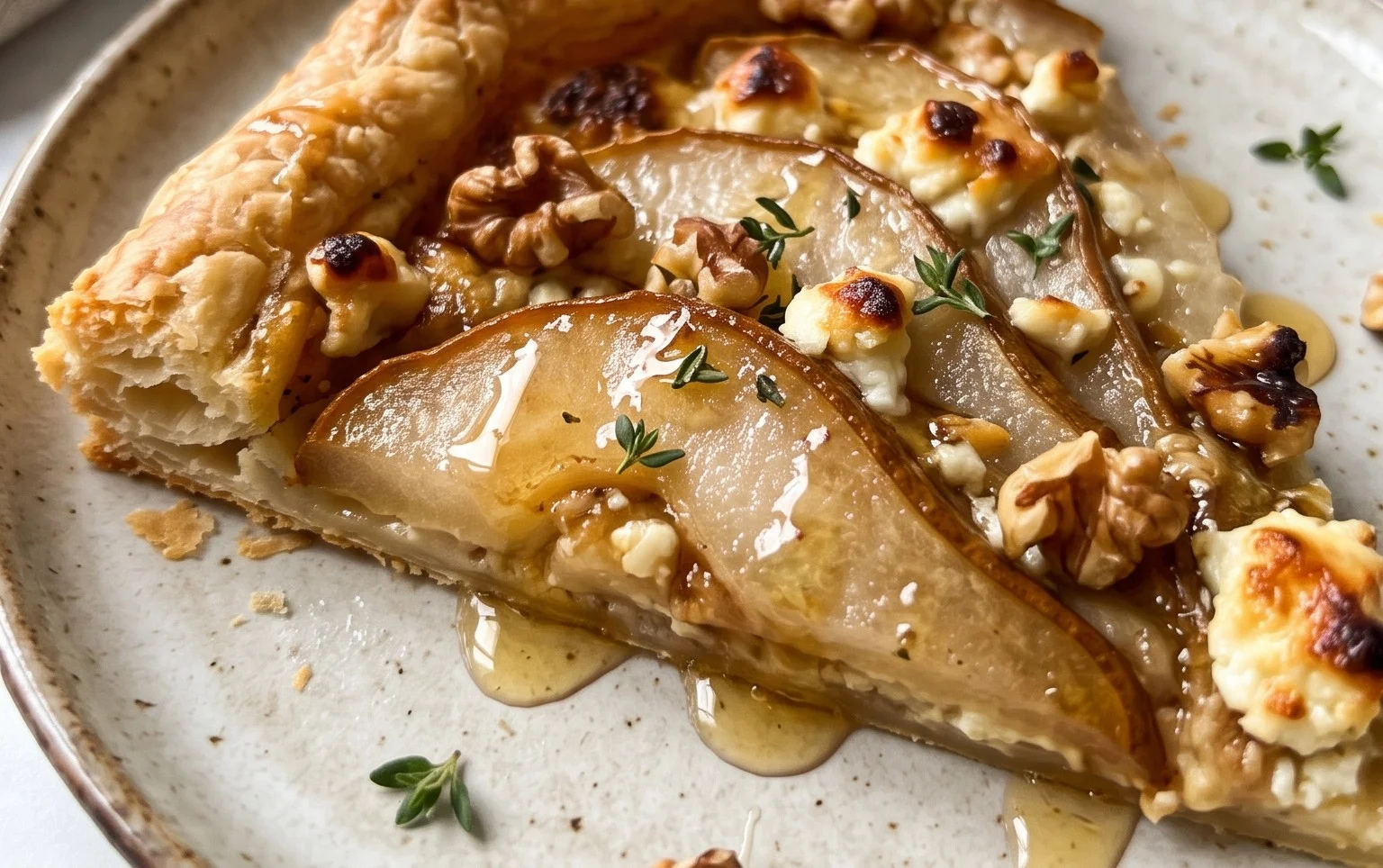 Birnen-Tarte mit Ziegenfrischkäse